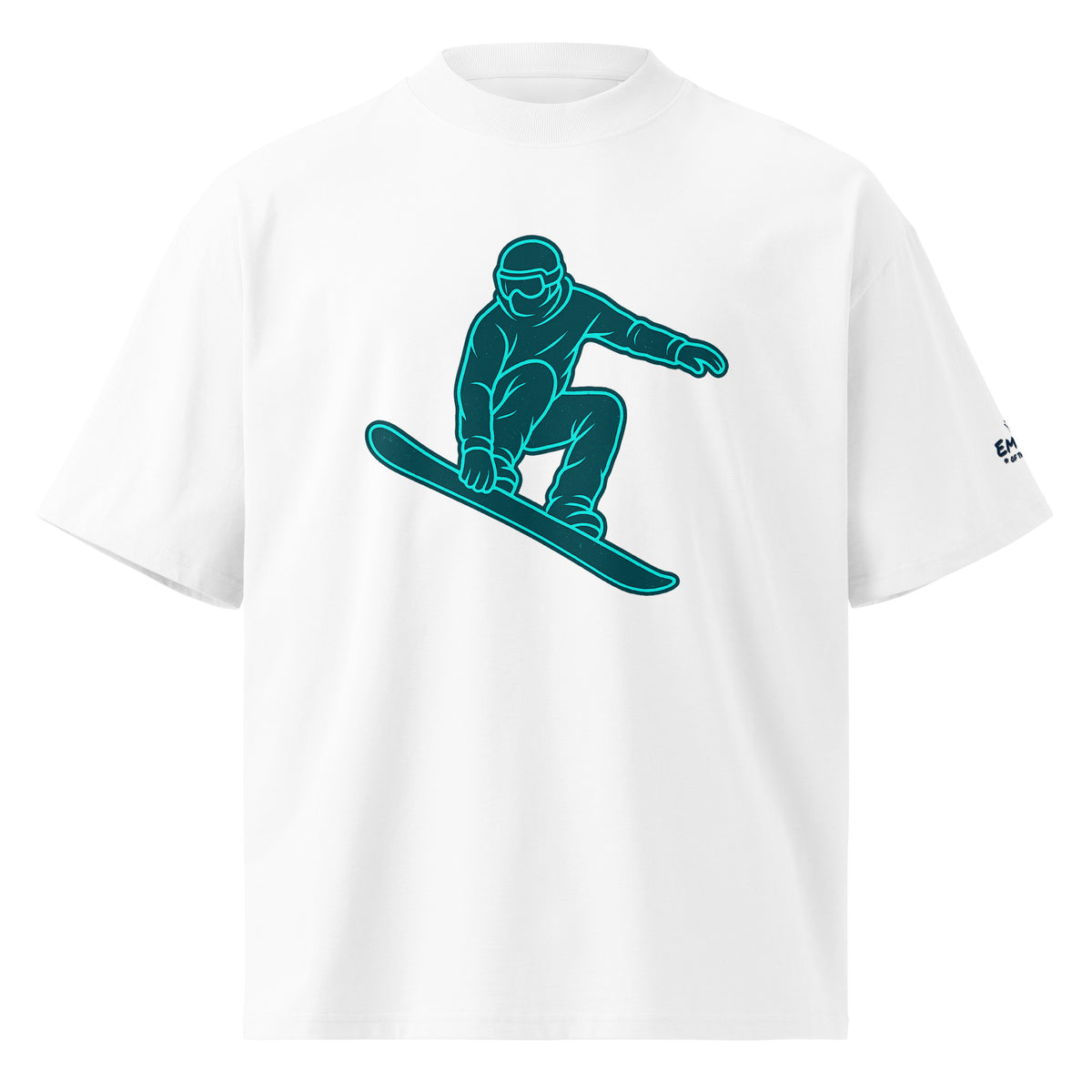Oversized Bio-T-Shirt – Snowboarder – Produktansicht 4