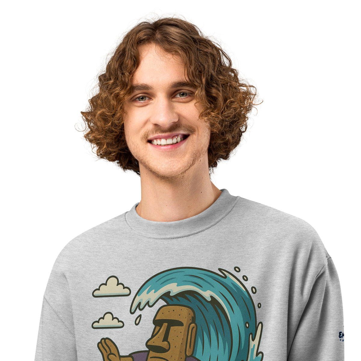 Oversized Fleece Sweatshirt – Moai Style – Produktansicht 29