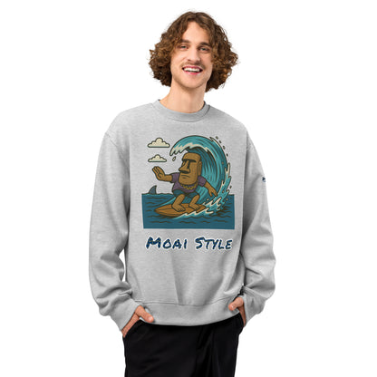 Oversized Fleece Sweatshirt – Moai Style – Produktansicht 30