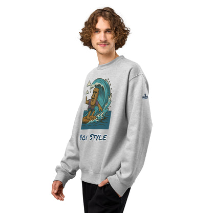 Oversized Fleece Sweatshirt – Moai Style – Produktansicht 28