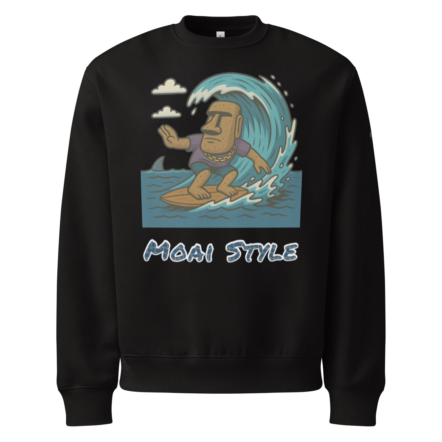 Oversized Fleece-Sweatshirt – Moai Style – Produktansicht 1