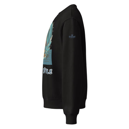Oversized Fleece-Sweatshirt – Moai Style – Produktansicht 3