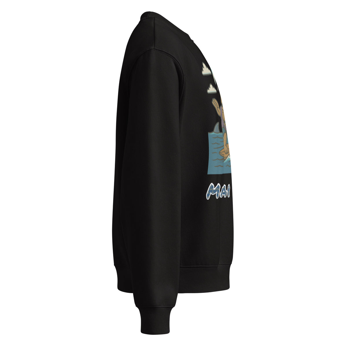 Oversized Fleece-Sweatshirt – Moai Style – Produktansicht 4