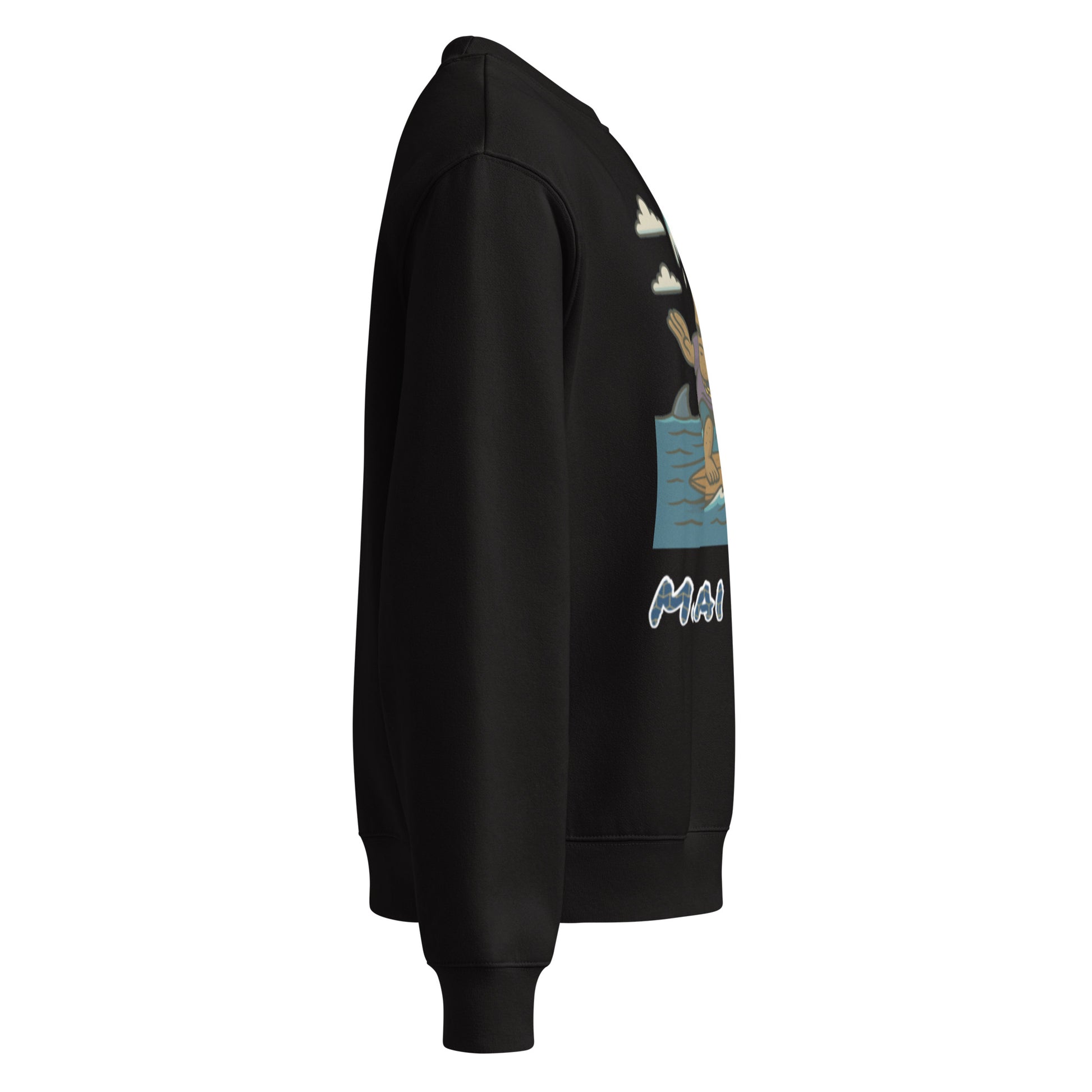Oversized Fleece-Sweatshirt – Moai Style – Produktansicht 4