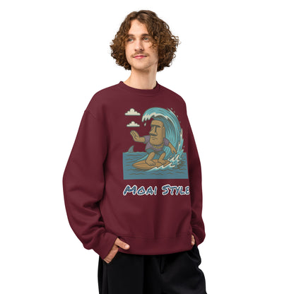 Oversized Fleece Sweatshirt – Moai Style – Produktansicht 17