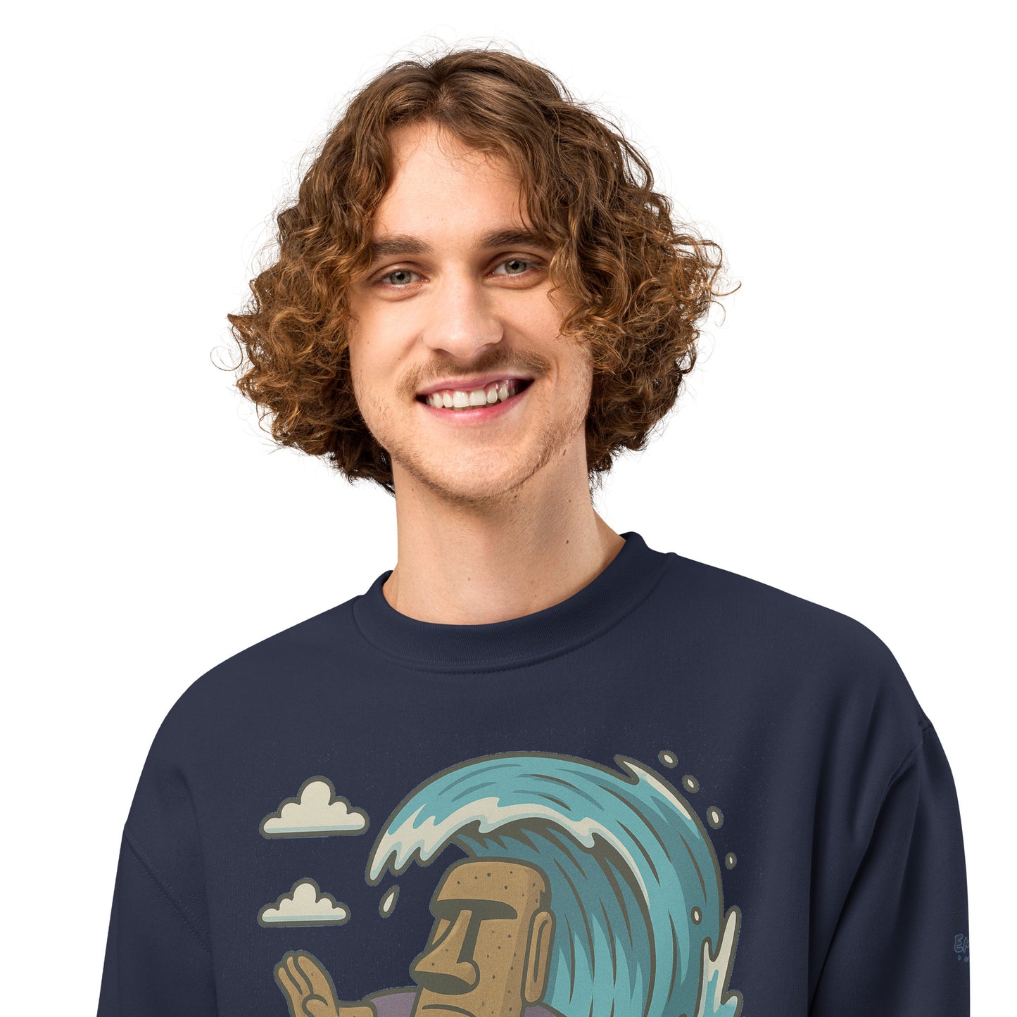 Oversized Fleece Sweatshirt – Moai Style – Produktansicht 14