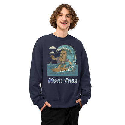 Oversized Fleece Sweatshirt – Moai Style – Produktansicht 15