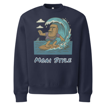 Oversized Fleece-Sweatshirt – Moai Style – Produktansicht 9