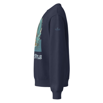 Oversized Fleece-Sweatshirt – Moai Style – Produktansicht 11