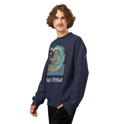 Oversized Fleece Sweatshirt – Moai Style – Produktansicht 13