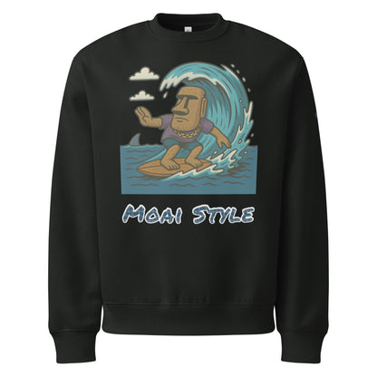 Oversized Fleece-Sweatshirt – Moai Style – Produktansicht 5
