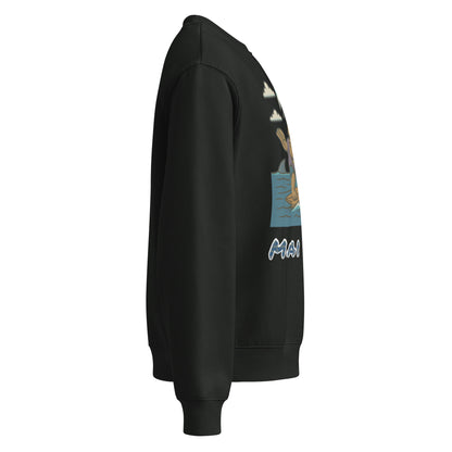 Oversized Fleece-Sweatshirt – Moai Style – Produktansicht 8