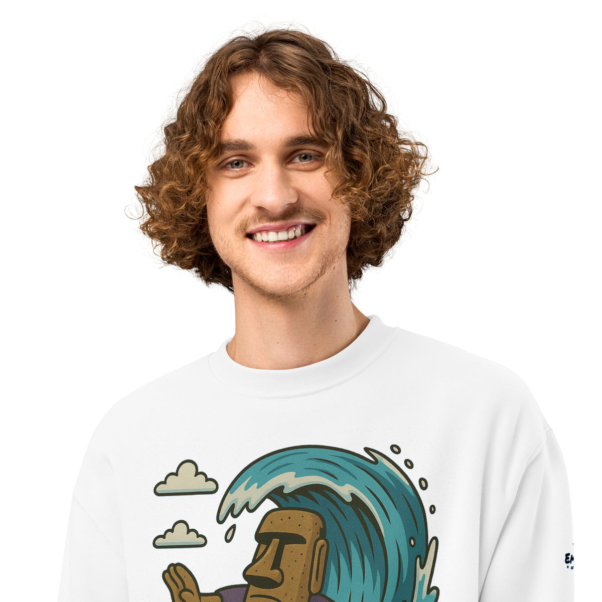 Oversized Fleece Sweatshirt – Moai Style – Produktansicht 34