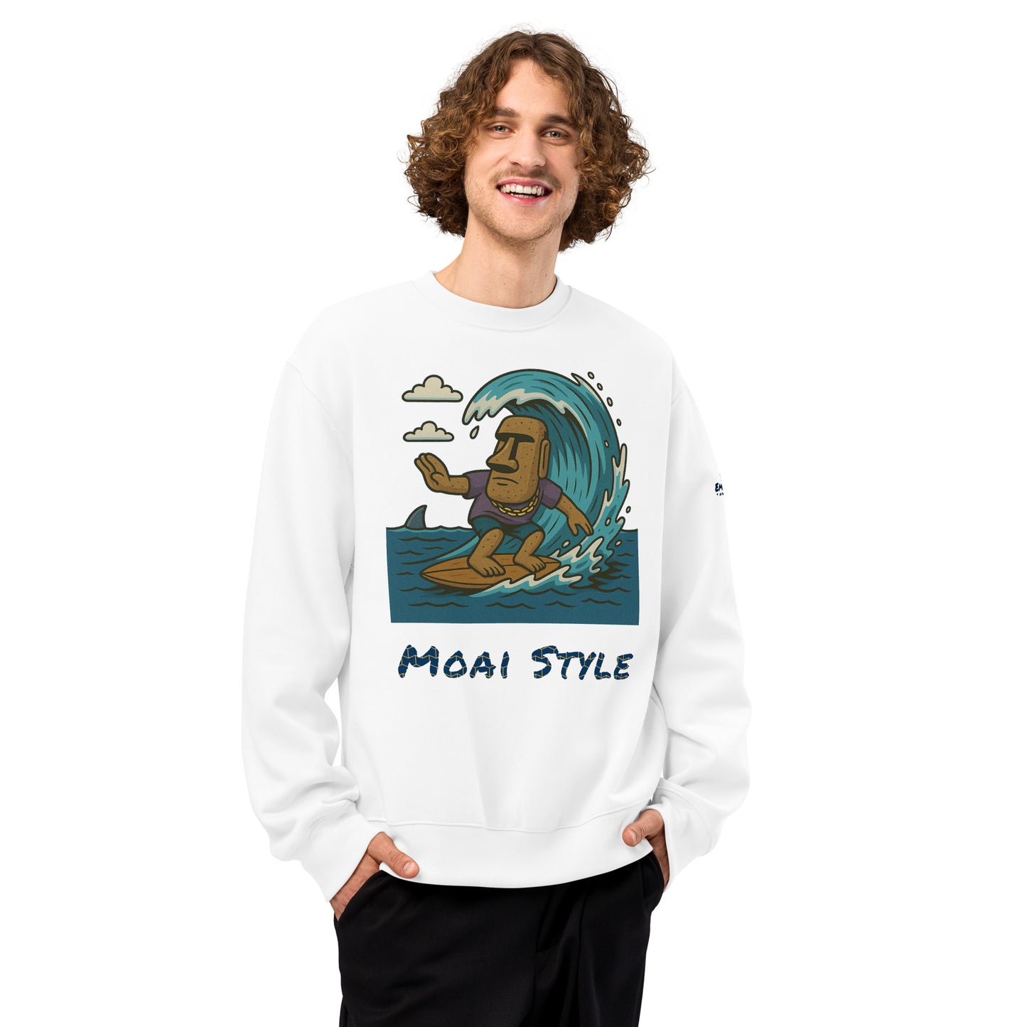 Oversized Fleece Sweatshirt – Moai Style – Produktansicht 35