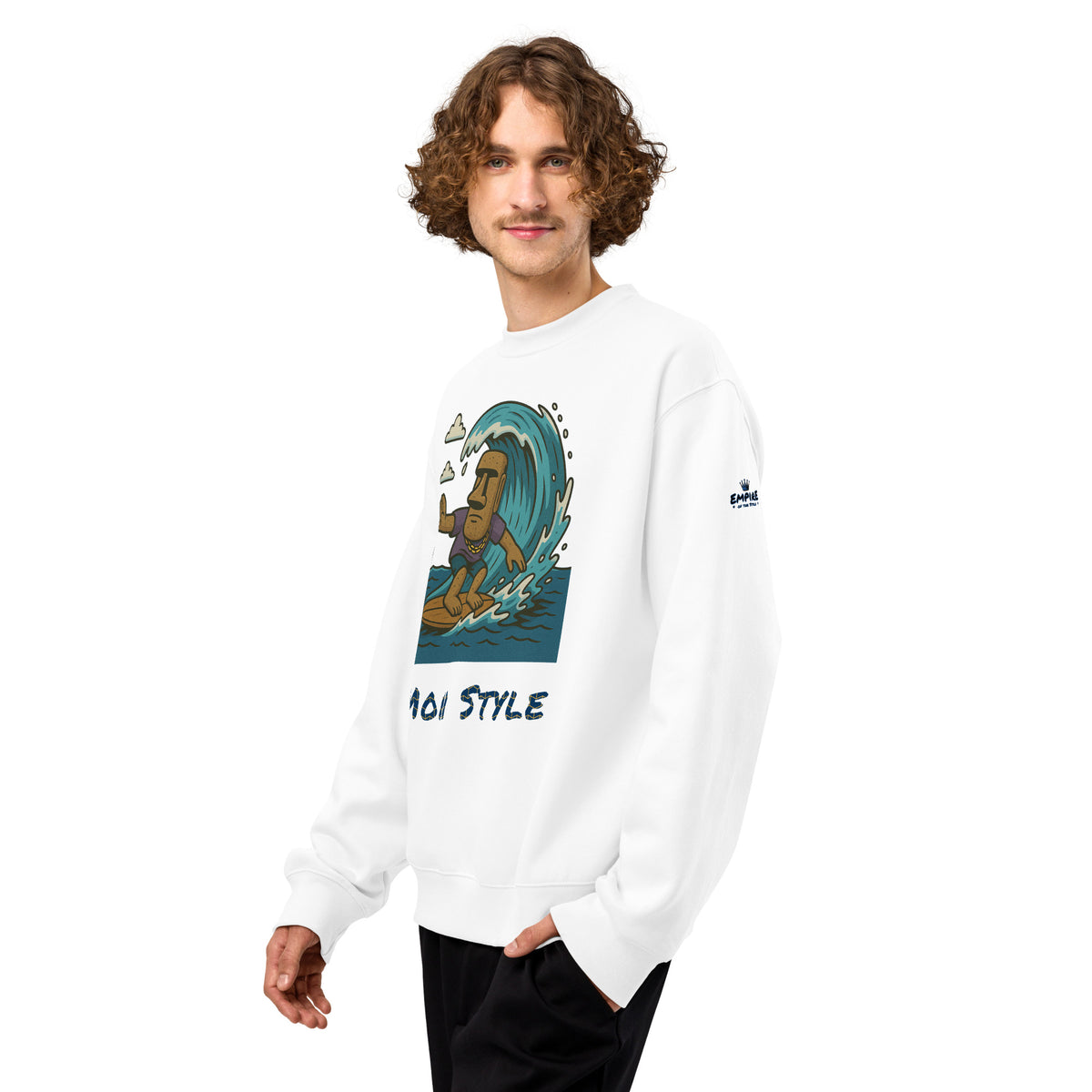 Oversized Fleece Sweatshirt – Moai Style – Produktansicht 33