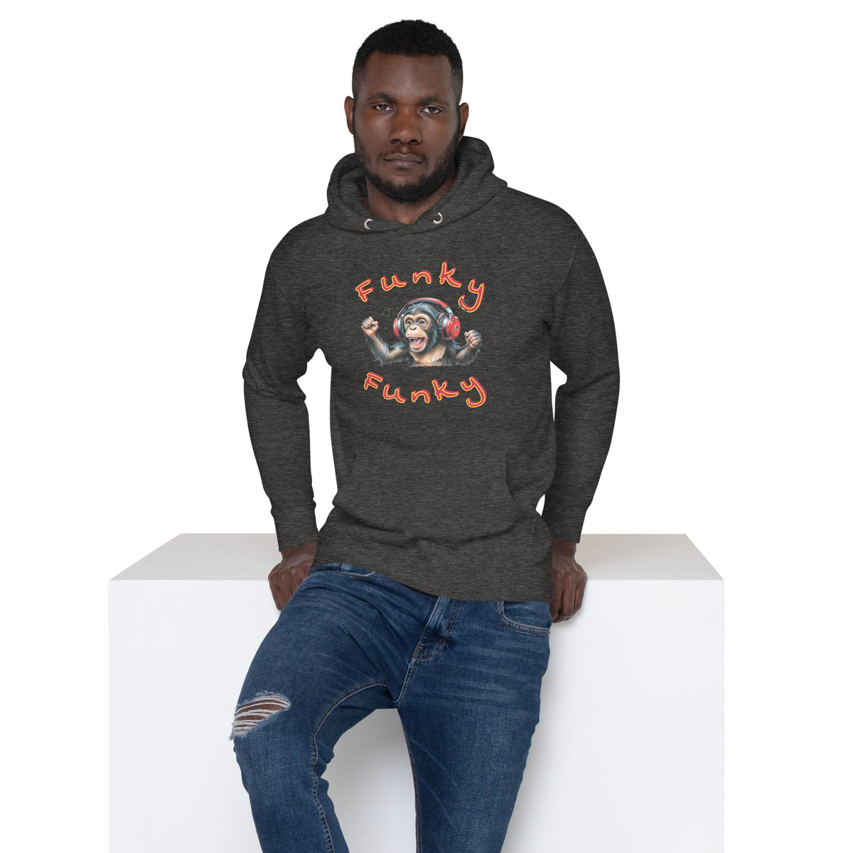 Hoodie, Monkey Music II, Unisex, verschiedene Farben – Produktansicht 4