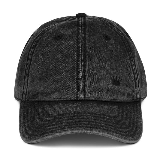 Vintage Baumwoll-Cord-Cap – Schwarz – Produktansicht 1