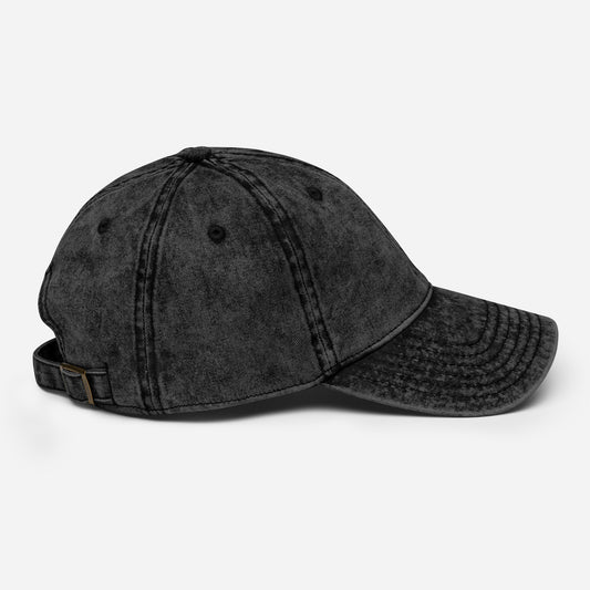Vintage Baumwoll-Cord-Cap – Schwarz – Produktansicht 2