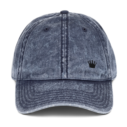 Vintage Baumwoll-Cord-Cap – Marineblau – Produktansicht 1