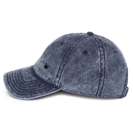 Vintage Baumwoll-Cord-Cap – Marineblau – Produktansicht 2