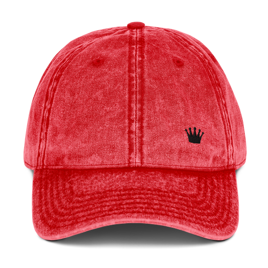 Vintage Baumwoll-Cord-Cap – Rot – Produktansicht 1